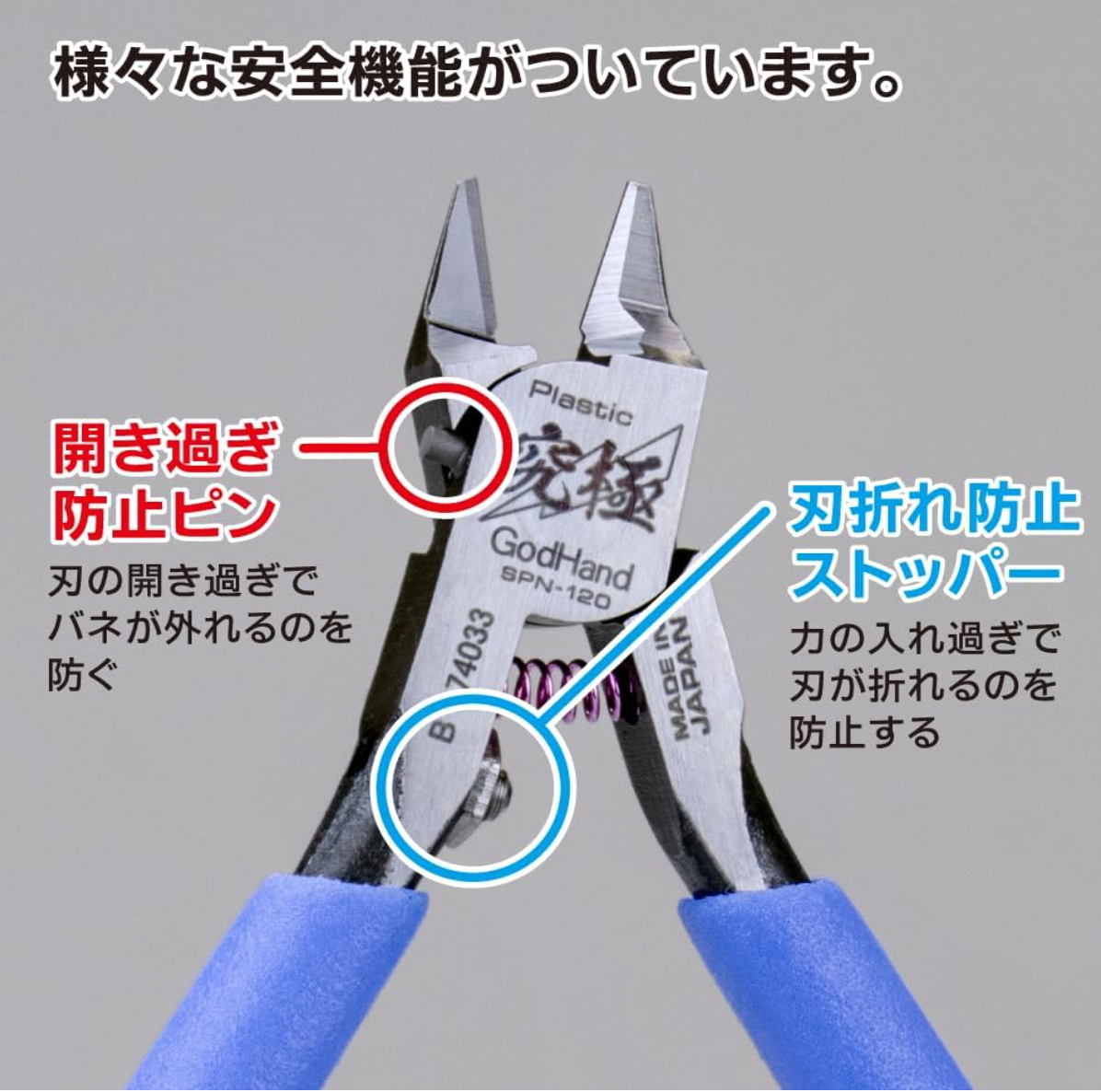 ゴッドハンド(GodHand) アルティメットニッパー5.0 GH-SPN-120 ホビー用工具 プラモデル用 片刃構造